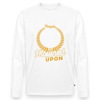 I Bake Because Punching People Frowned Upon Backen - Men's Premium Organic Long Sleeve Shirt - white - Front - Nico (187cm)