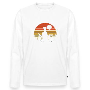 I Bake Because Punching People Frowned Upon Backen - Men's Premium Organic Long Sleeve Shirt - white - Front - Nico (187cm)