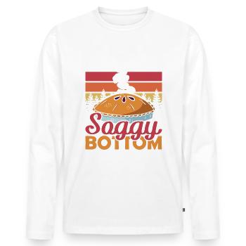Cake Nobody Likes a Soggy Bottom Baking - Men's Premium Organic Long Sleeve Shirt - white - Front - Nico (187cm)