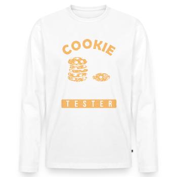 Cake Cookie Baking Team Tester Baking Baking - Men's Premium Organic Long Sleeve Shirt - white - Front - Nico (187cm)