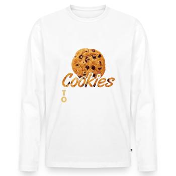 Kuchen I cant I have Cookies to Bake Backen - Männer Premium Bio Langarmshirt - Weiß - Vorne - Nico (187cm)