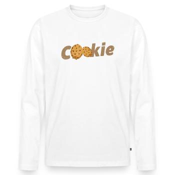 Biscuits Dealer Baking - T-shirt manches longues Premium bio Homme - blanc - Devant - Nico (187cm)