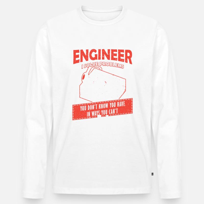 Audio Engineer Solve Problem Tontechniker - Männer Premium Bio Langarmshirt - undefined