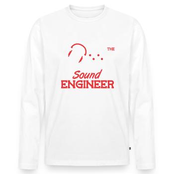 Détendez-vous l’ingénieur du son est ici Tontechniker - T-shirt manches longues Premium bio Homme - blanc - Devant - Nico (187cm)