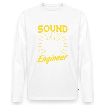 Détendez-vous l’ingénieur du son est ici Tontechniker - T-shirt manches longues Premium bio Homme - blanc - Devant - Nico (187cm)
