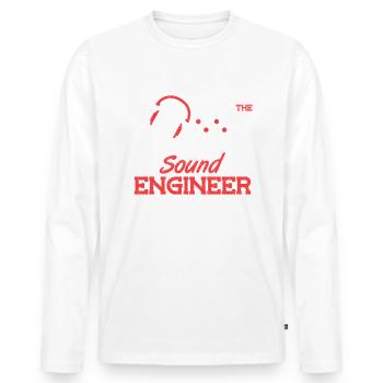 Détendez-vous l’ingénieur du son est ici Tontechniker - T-shirt manches longues Premium bio Homme - blanc - Devant - Nico (187cm)