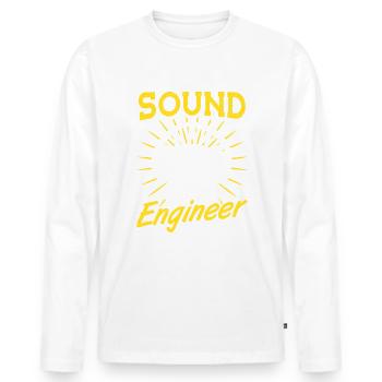 Détendez-vous l’ingénieur du son est ici Tontechniker - T-shirt manches longues Premium bio Homme - blanc - Devant - Nico (187cm)