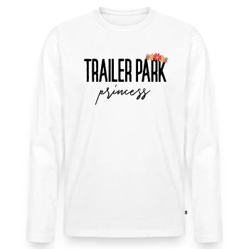 Trailer Park Prinzessin Redneck Girls Wei�er M�lle - Männer Premium Bio Langarmshirt - Weiß - Vorne - Nico (187cm)