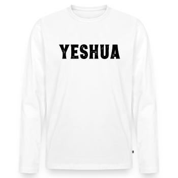 Jeschua Jesus hebr�isch christlicher Glauben Fried - Männer Premium Bio Langarmshirt - Weiß - Vorne - Nico (187cm)
