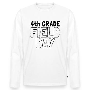 4. Klasse Field Day School Kinderlehrer 4. Klasse - Männer Premium Bio Langarmshirt - Weiß - Vorne - Nico (187cm)