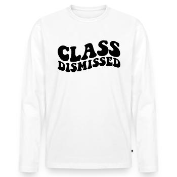 Die Klasse hat den Schullehrer des letzten Tages a - Männer Premium Bio Langarmshirt - Weiß - Vorne - Nico (187cm)