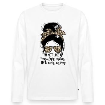 Ich bin nicht wie eine normale Mutter, ich bin ein - Männer Premium Bio Langarmshirt - Weiß - Vorne - Nico (187cm)
