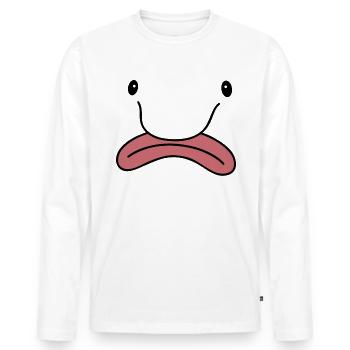 Blobfish Face Blobfish Kost�m Halloween Blobfish - Männer Premium Bio Langarmshirt - Weiß - Vorne - Nico (187cm)