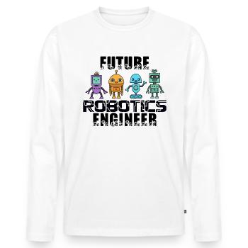 Zukünftiger Robotik -Ingenieur Roboter -Ingenieur - Männer Premium Bio Langarmshirt - Weiß - Vorne - Nico (187cm)