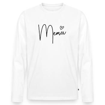 Frauenmema süße Oma Geschenkmema - Männer Premium Bio Langarmshirt - Weiß - Vorne - Nico (187cm)