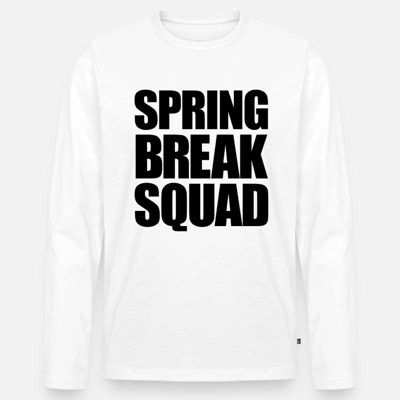 Spring Break Squad Spring Break - Männer Premium Bio Langarmshirt - Weiß