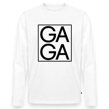 Gaga Ball Dodgeball Mädchen Kinder Jungen Gaga Bal - Männer Premium Bio Langarmshirt - Weiß - Vorne - Nico (187cm)