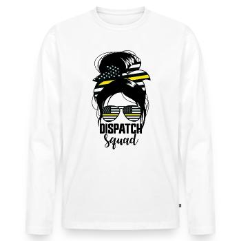 Dispatch Squad Messy Bun Damen Dispatch - Männer Premium Bio Langarmshirt - Weiß - Vorne - Nico (187cm)