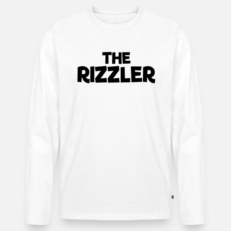 Der Rizzler - Männer Premium Bio Langarmshirt - Weiß