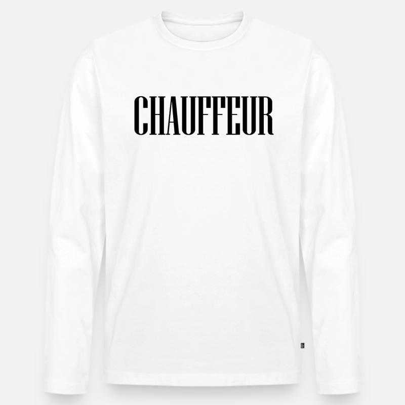 Chauffeurfahrer Bester Chauffeurkostüm-Chauffeur - Männer Premium Bio Langarmshirt - Weiß