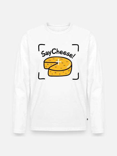 Say Cheese! - Men's Premium Organic Long Sleeve Shirt - white