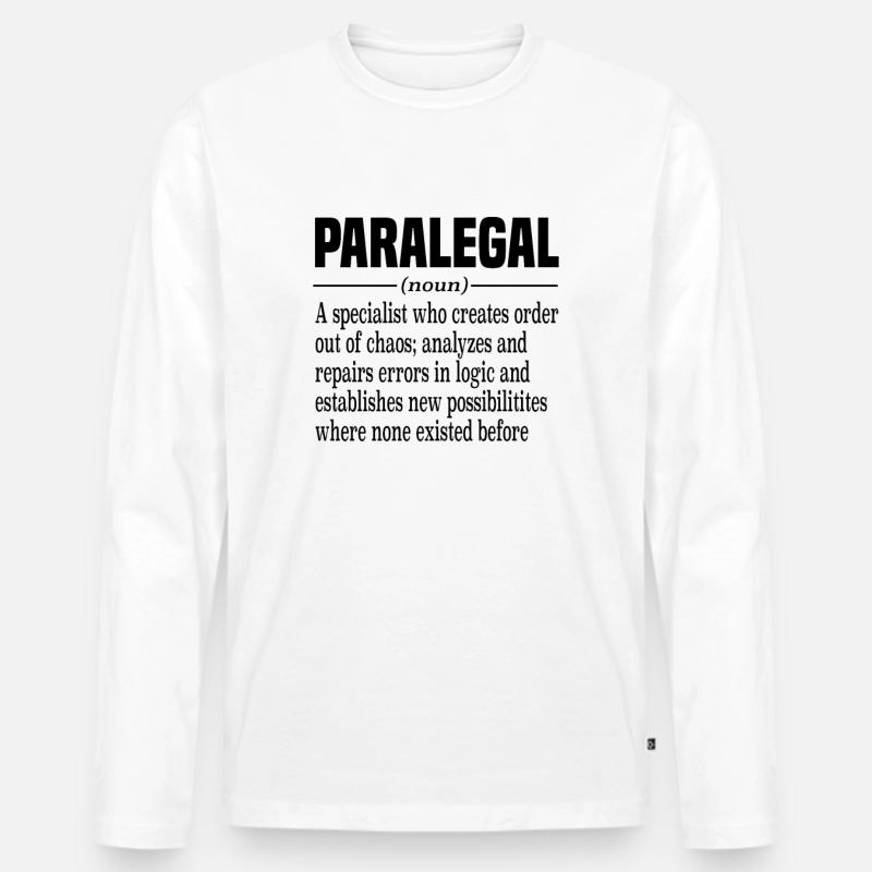 Rechtsanwaltsfachangestellter Rechtsanwalt - Männer Premium Bio Langarmshirt - Weiß
