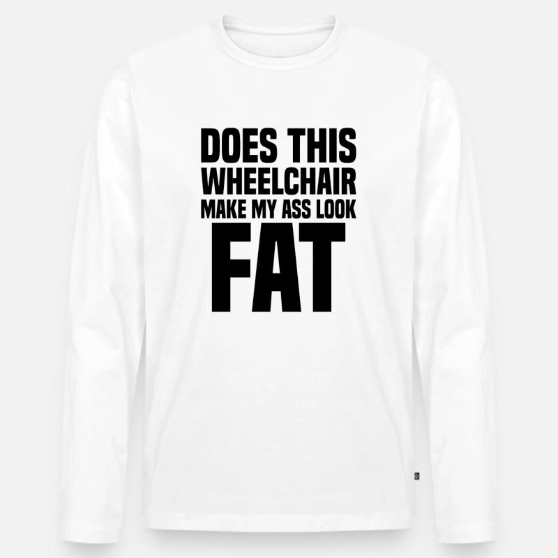 Beinamputierte Amputationsunterstützung - Männer Premium Bio Langarmshirt - Weiß