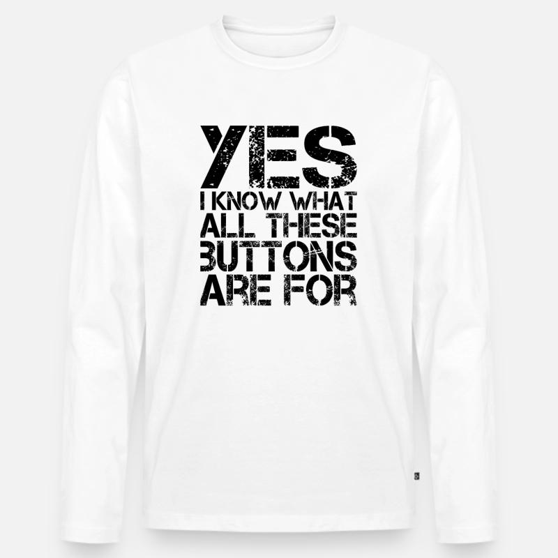 Tontechniker Tontechnik Musik - Männer Premium Bio Langarmshirt - Weiß
