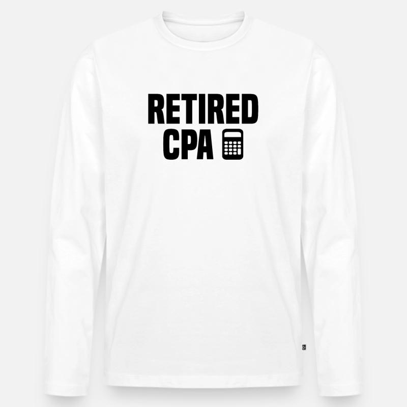Wirtschaftsprüfer Buchhalter - Männer Premium Bio Langarmshirt - Weiß
