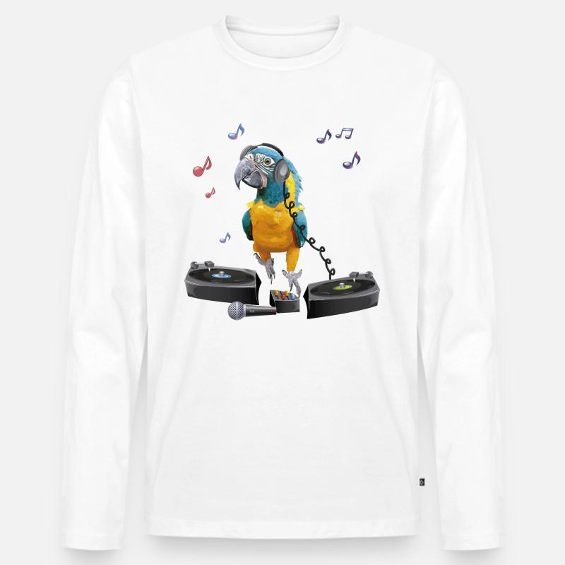 ara barbazul - Männer Premium Bio Langarmshirt - Weiß