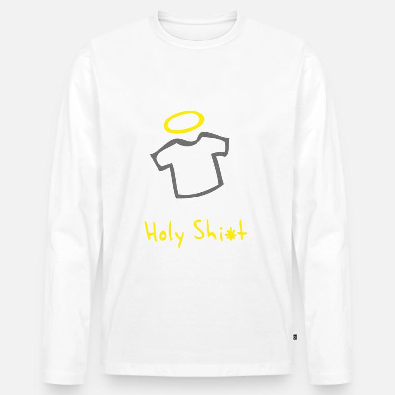 heilig-Hemd - Männer Premium Bio Langarmshirt - Weiß