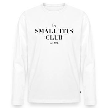small tits club - Männer Premium Bio Langarmshirt - Weiß - Vorne - Nico (187cm)
