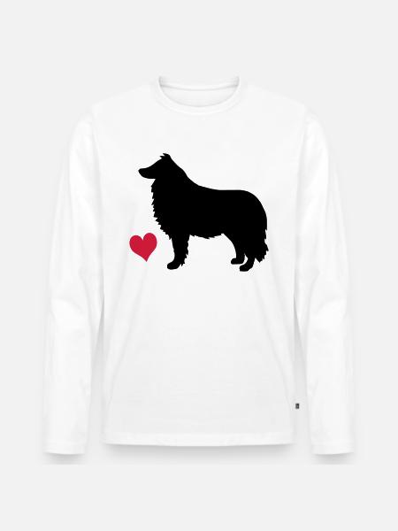 Dog - Men's Premium Organic Long Sleeve Shirt - white
