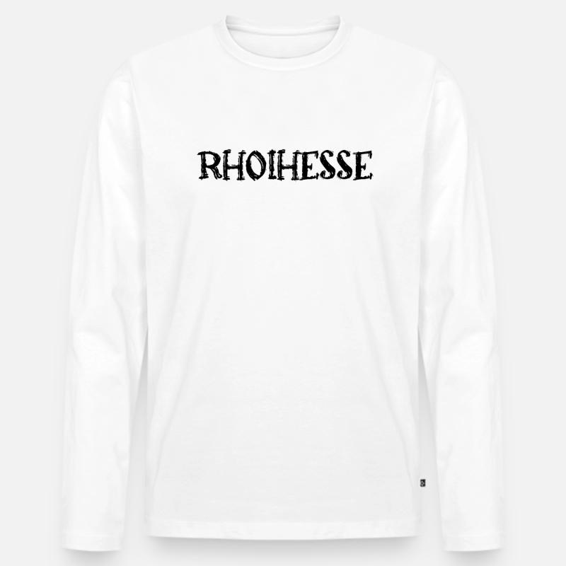 Rheinhessen - Männer Premium Bio Langarmshirt - Weiß