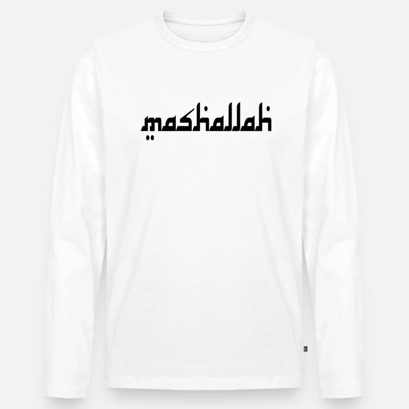 Mashallah - Männer Premium Bio Langarmshirt - Weiß