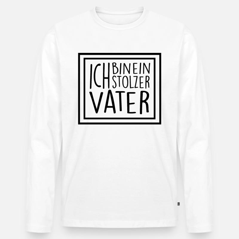 Best Dad, Bester Vater, Geschenk - Männer Premium Bio Langarmshirt - Weiß