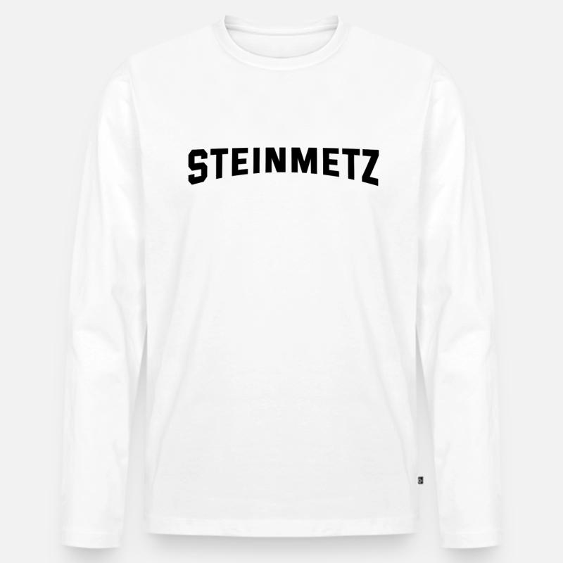 Steinmetz - Männer Premium Bio Langarmshirt - Weiß