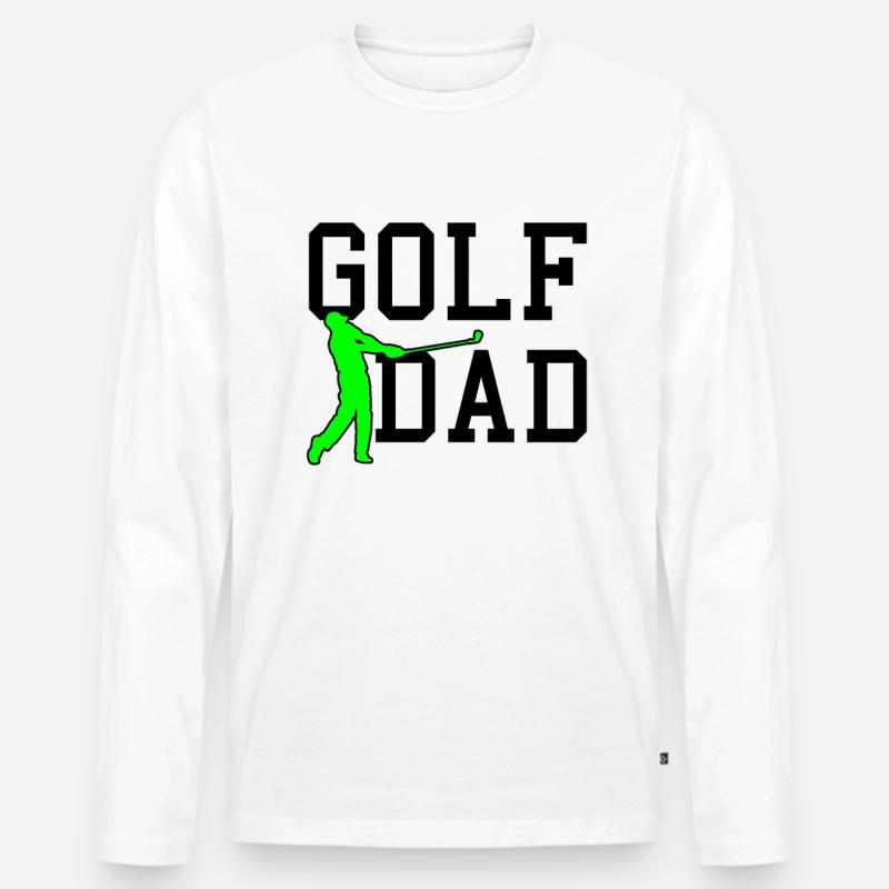 golf dad - Männer Premium Bio Langarmshirt - Weiß