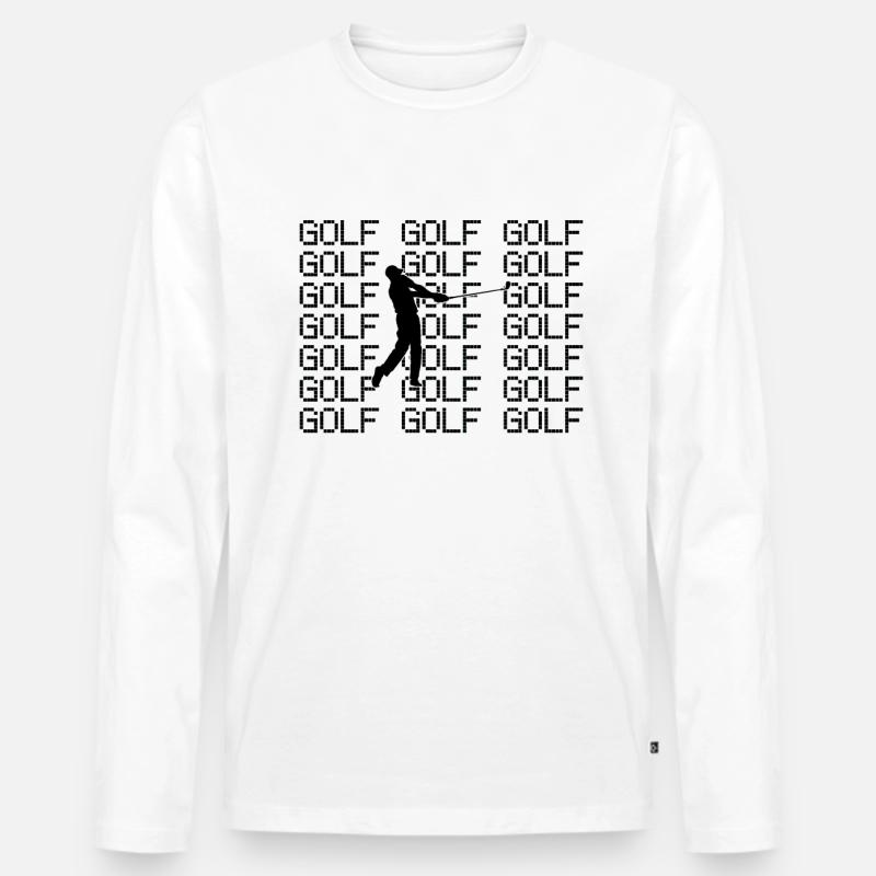 Golf - Männer Premium Bio Langarmshirt - Weiß