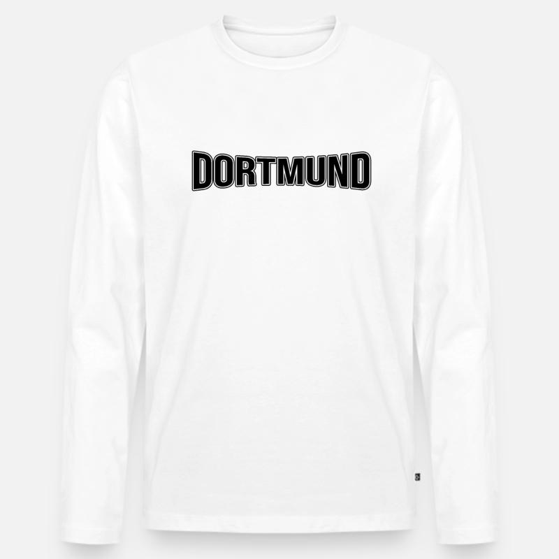 Dortmund - Männer Premium Bio Langarmshirt - Weiß