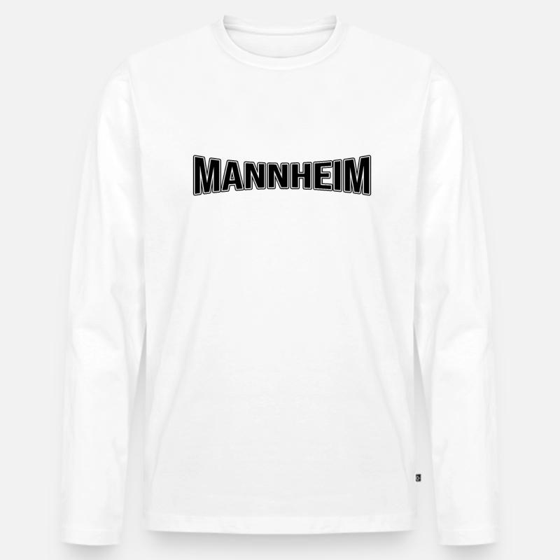 Mannheim - Männer Premium Bio Langarmshirt - Weiß