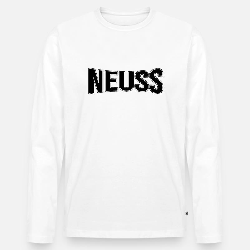 Neuss - Männer Premium Bio Langarmshirt - Weiß