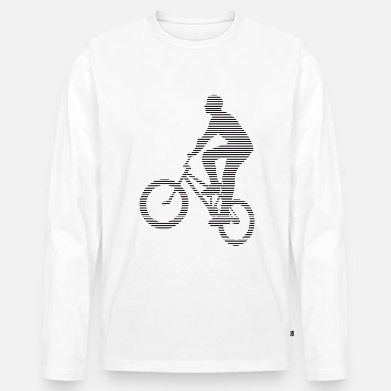 BMX - Männer Premium Bio Langarmshirt - Weiß