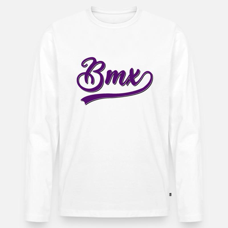 BMX - Männer Premium Bio Langarmshirt - Weiß