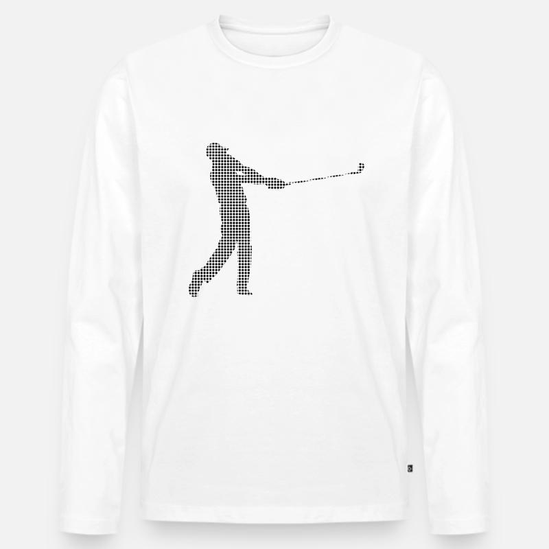 Golf - Männer Premium Bio Langarmshirt - Weiß