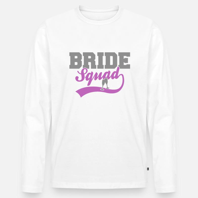 Bride Squad - Männer Premium Bio Langarmshirt - Weiß