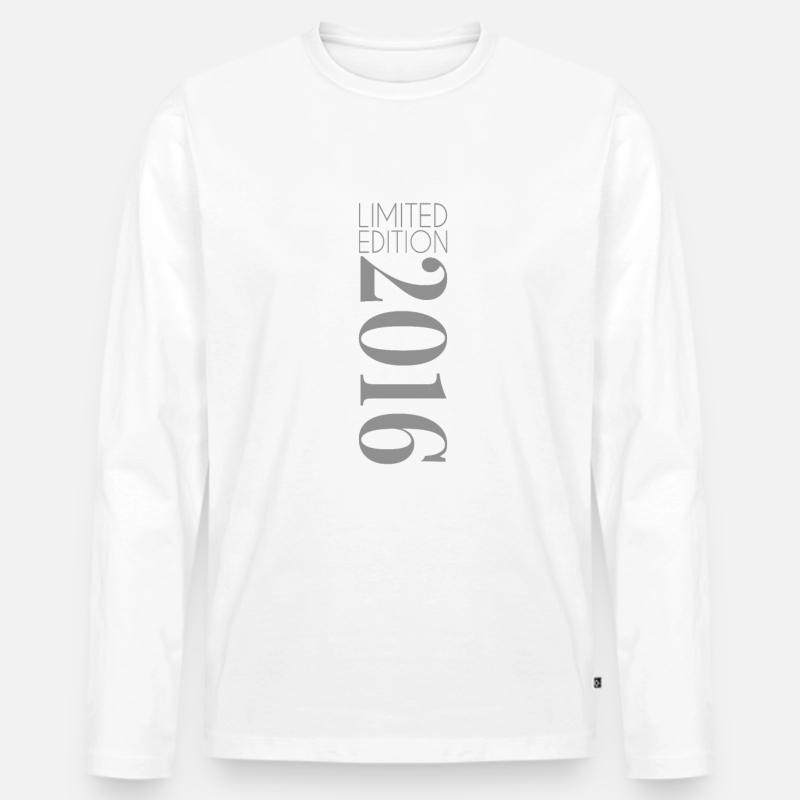 Limited Edition 2016 - Männer Premium Bio Langarmshirt - Weiß