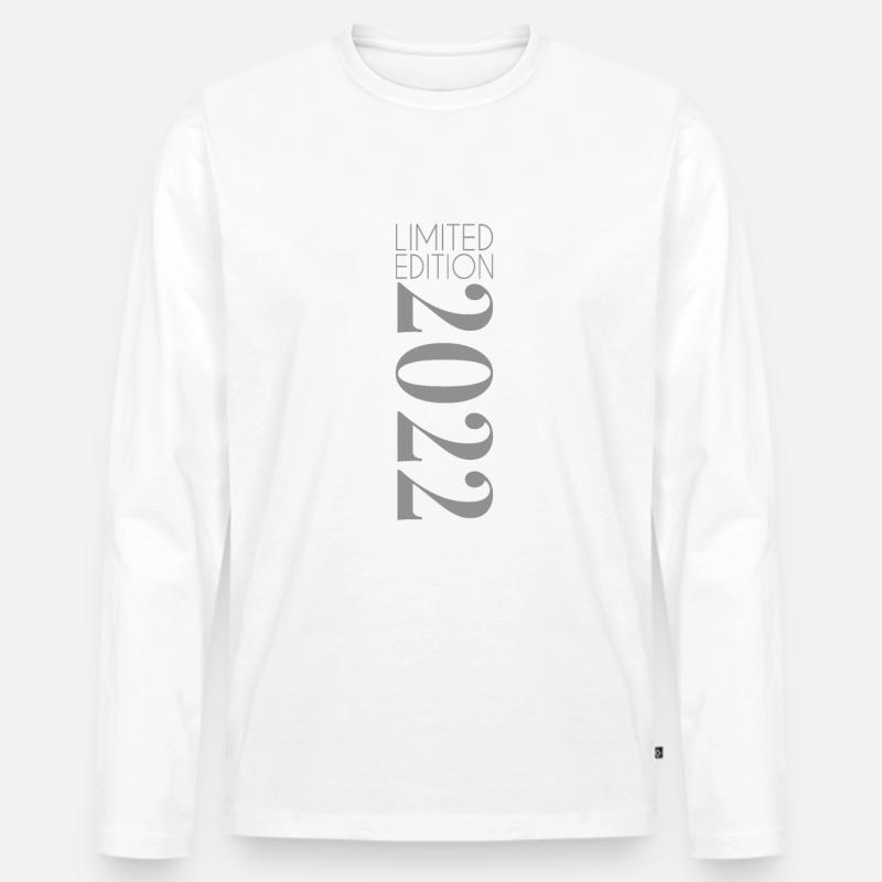 Limited Edition 2022 - Männer Premium Bio Langarmshirt - Weiß
