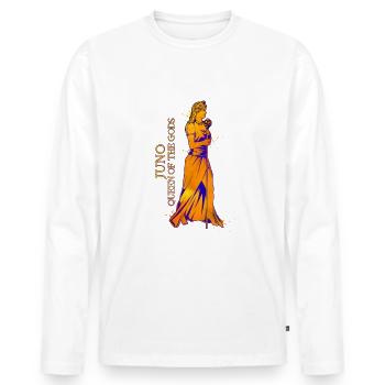 Reine des Dieux - Junon - T-shirt manches longues Premium bio Homme - blanc - Devant - Nico (187cm)