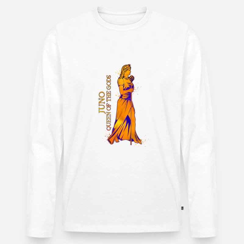 Königin der Götter - Juno - Männer Premium Bio Langarmshirt - Weiß